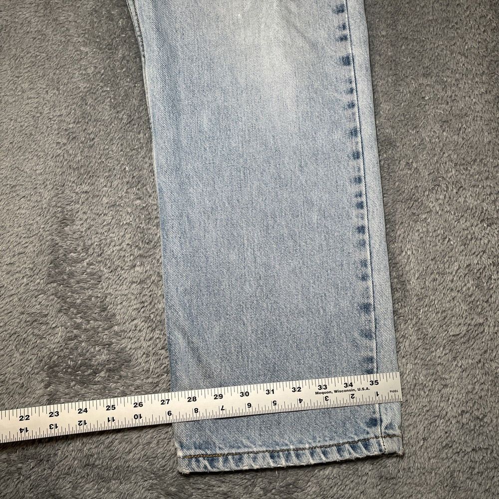 Levi's Regular Fit 505 Mens SZ W36 L30 Denim Jeans Light Blue Wash Straight Fit - Picture 6 of 12